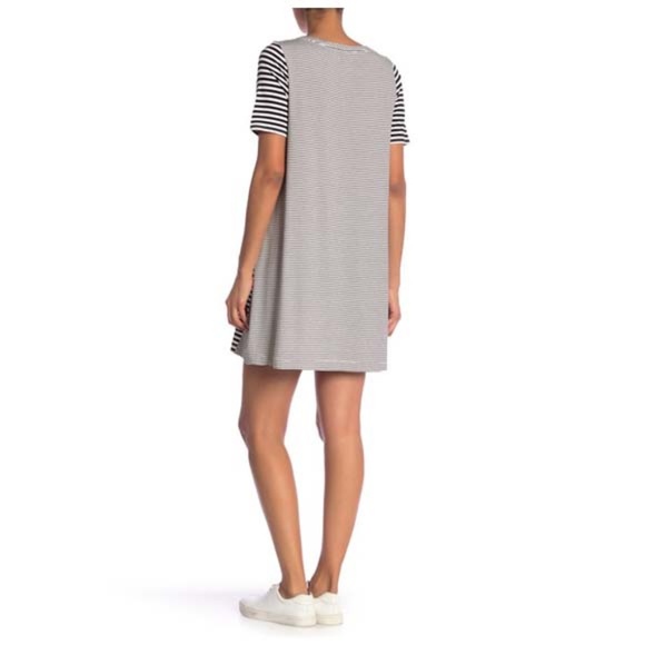 SUSINA Striped Short Sleeve Knit Dress NWT - Picture 2 of 4